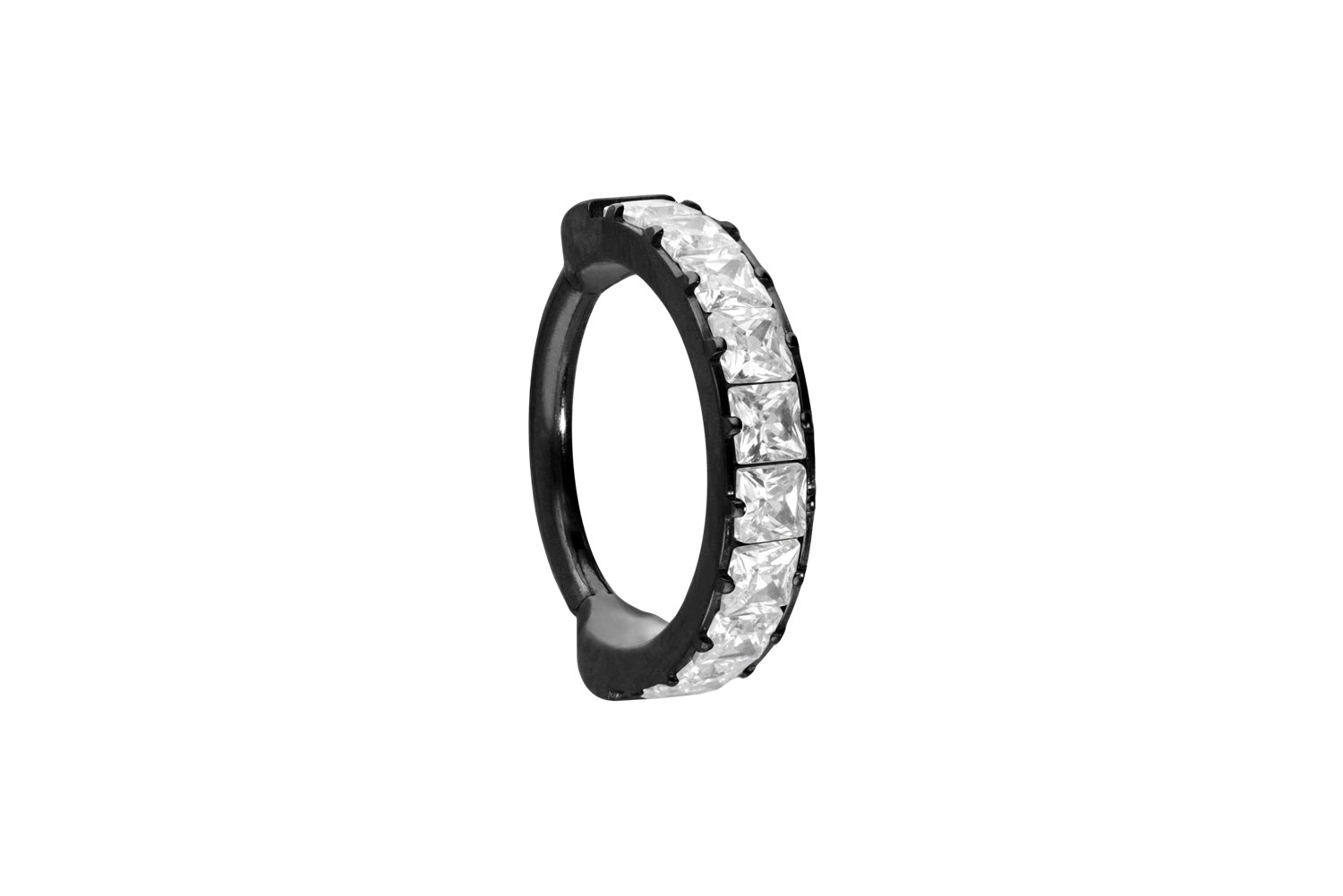 Titan Segmentring Clicker Piercing EINGEFASSTE KRISTALLE